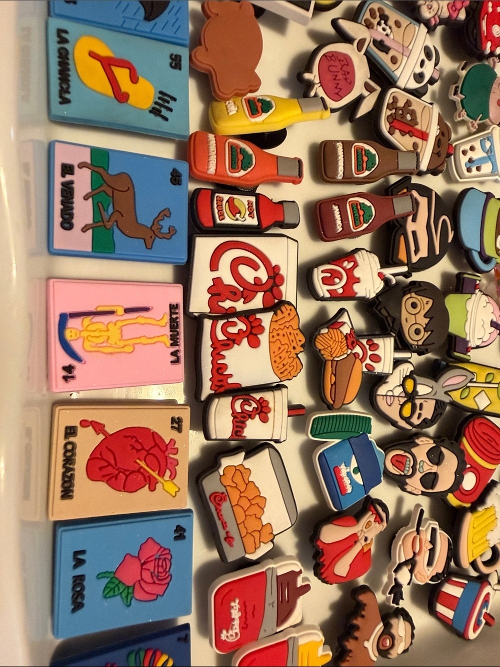 74 Lot of Mixed Color Cartoon Food & Character Shoe Charms Pack - Picture 5 of 7